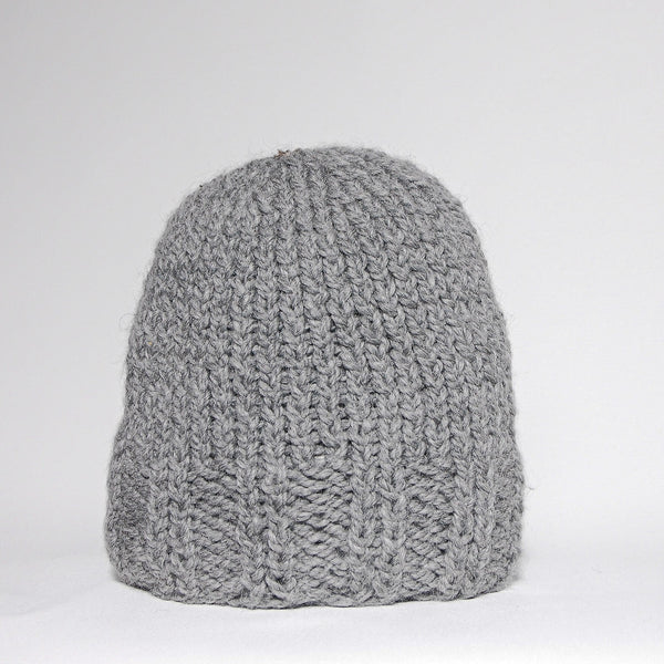 Grey / White Alpaca Wool Beanie XS Size Only – Woolosophy