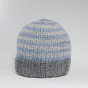 Stripe Wool Beanie Large Size Only