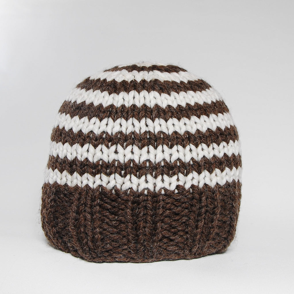 Stripe Wool Beanie Large Size Only