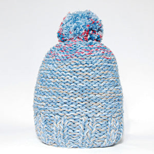 Light Blue Cotton Wool Beanie Small Size Only